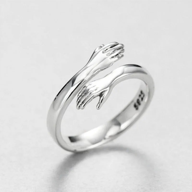 Adjustable Silver Ring Alloy Unisex Retro Korean Style - RYZZ