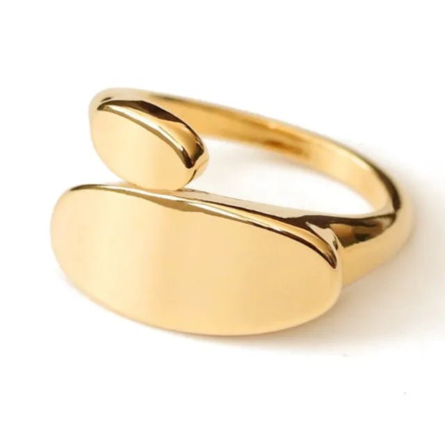 Basic Modern Style Classic Style 18K Gold Plated Metal Adjustable Ring Open Rings - RYZZ