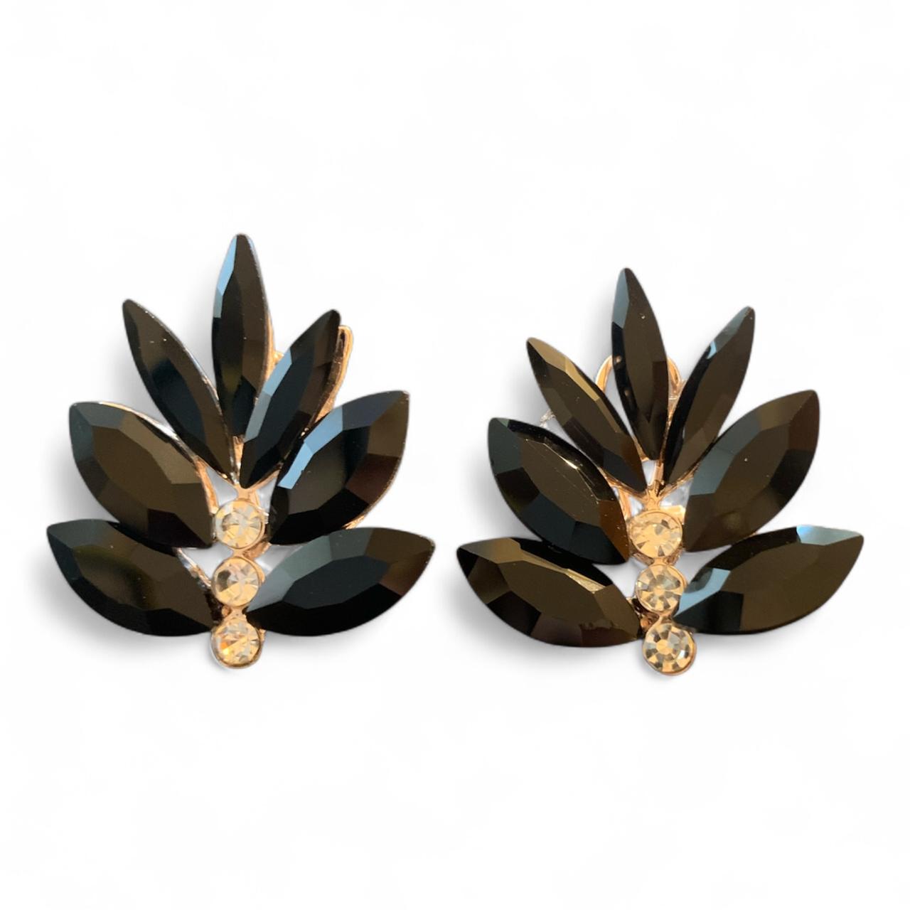 Autumn Design Statement Crystal Stud Earrings in Various Colors - RYZZ