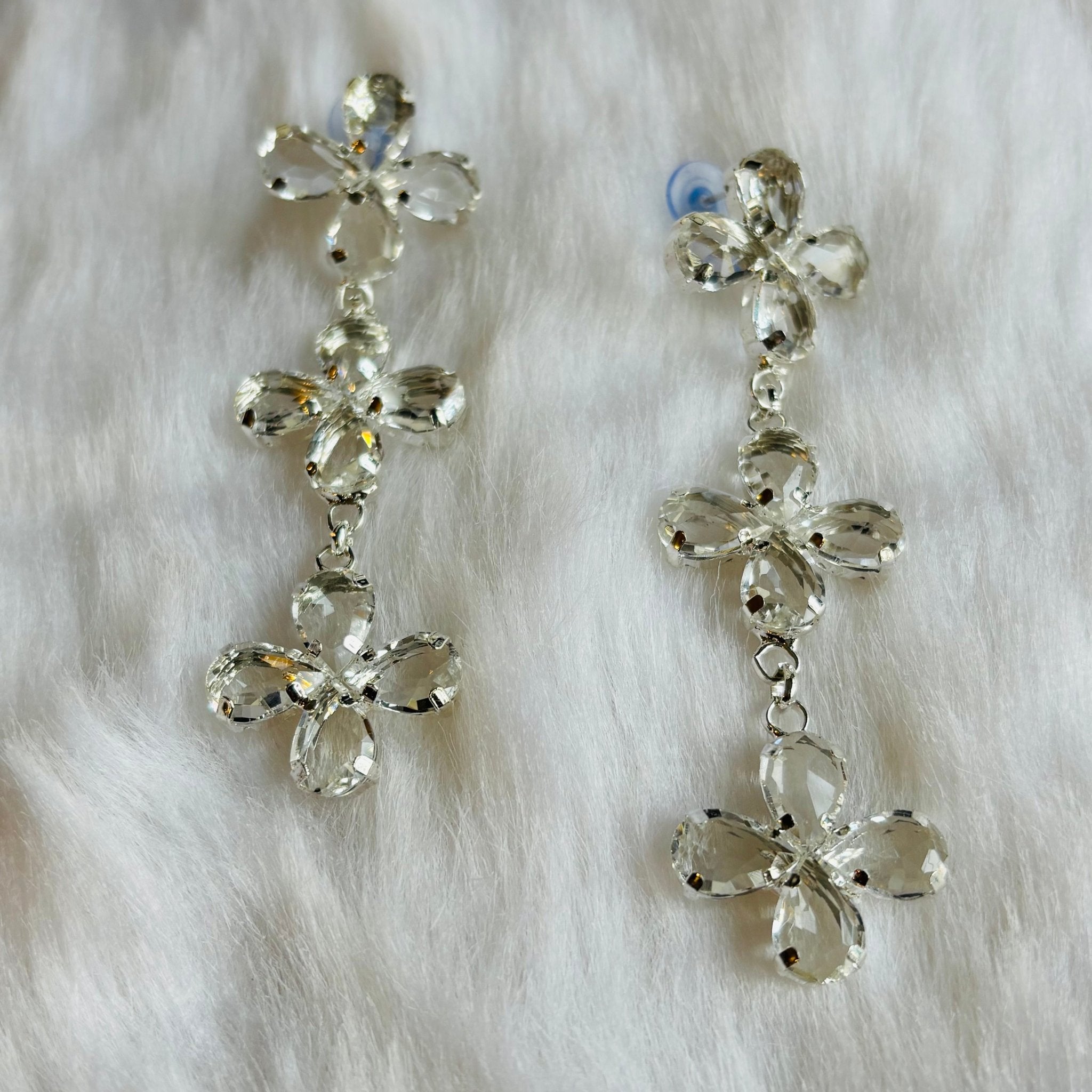 Blue Zircon Earrings in High Grade Alloy Long Dangle Earrings Available in Several Colors - RYZZ