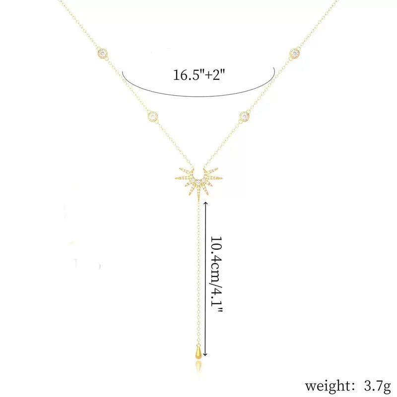 Fashionable Long Tassel Y - Chain Necklace For Women Beach Vacation Style in Alloy Material - RYZZ