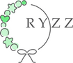 Logo with green stars and a bow, featuring the text 'RYZZ'.