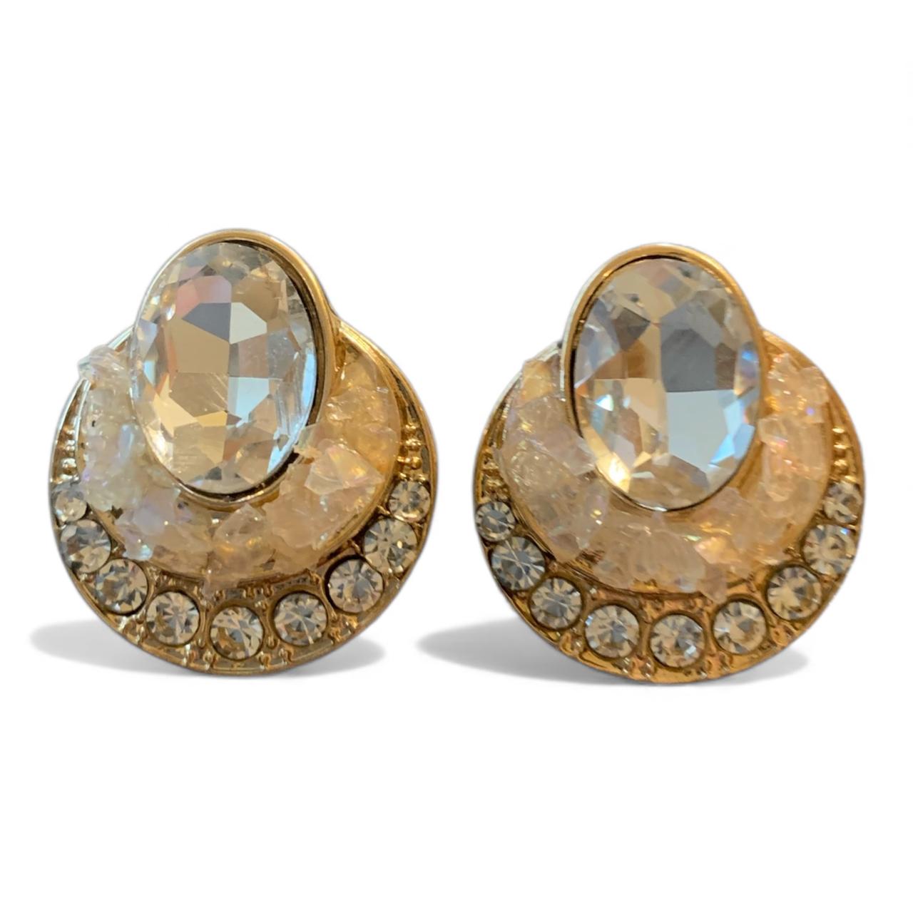 Vintage - Inspired Crystal Stud Earrings - RYZZ