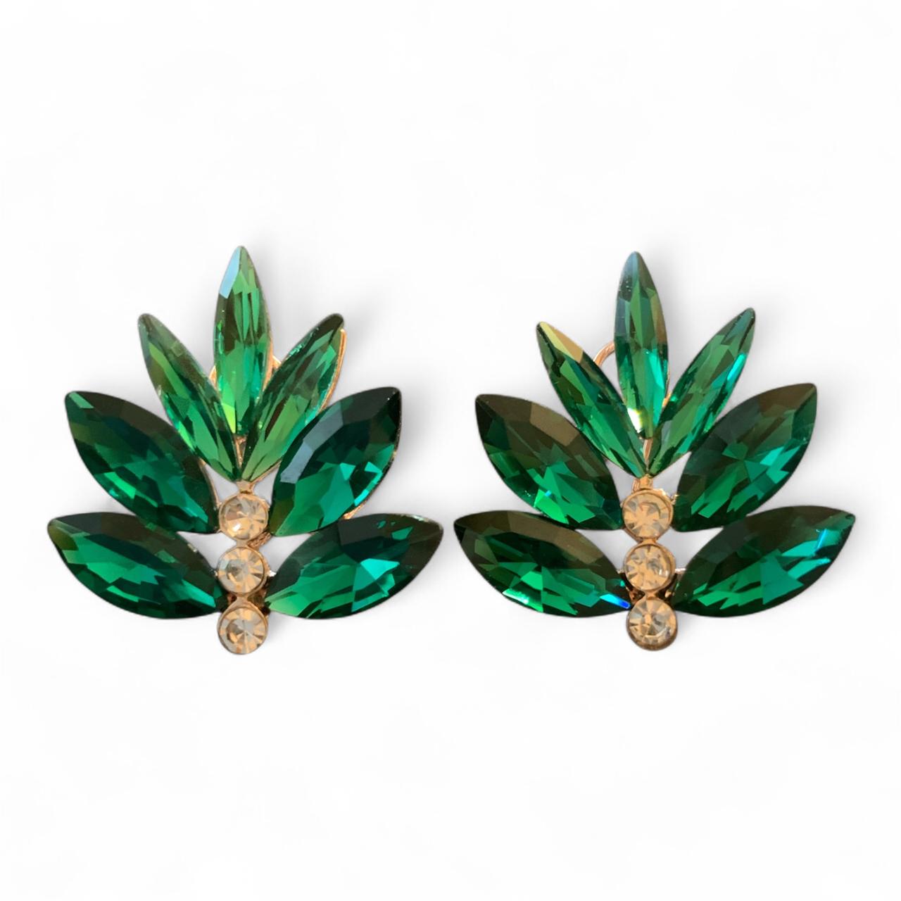 Autumn Design Statement Crystal Stud Earrings in Various Colors - RYZZ