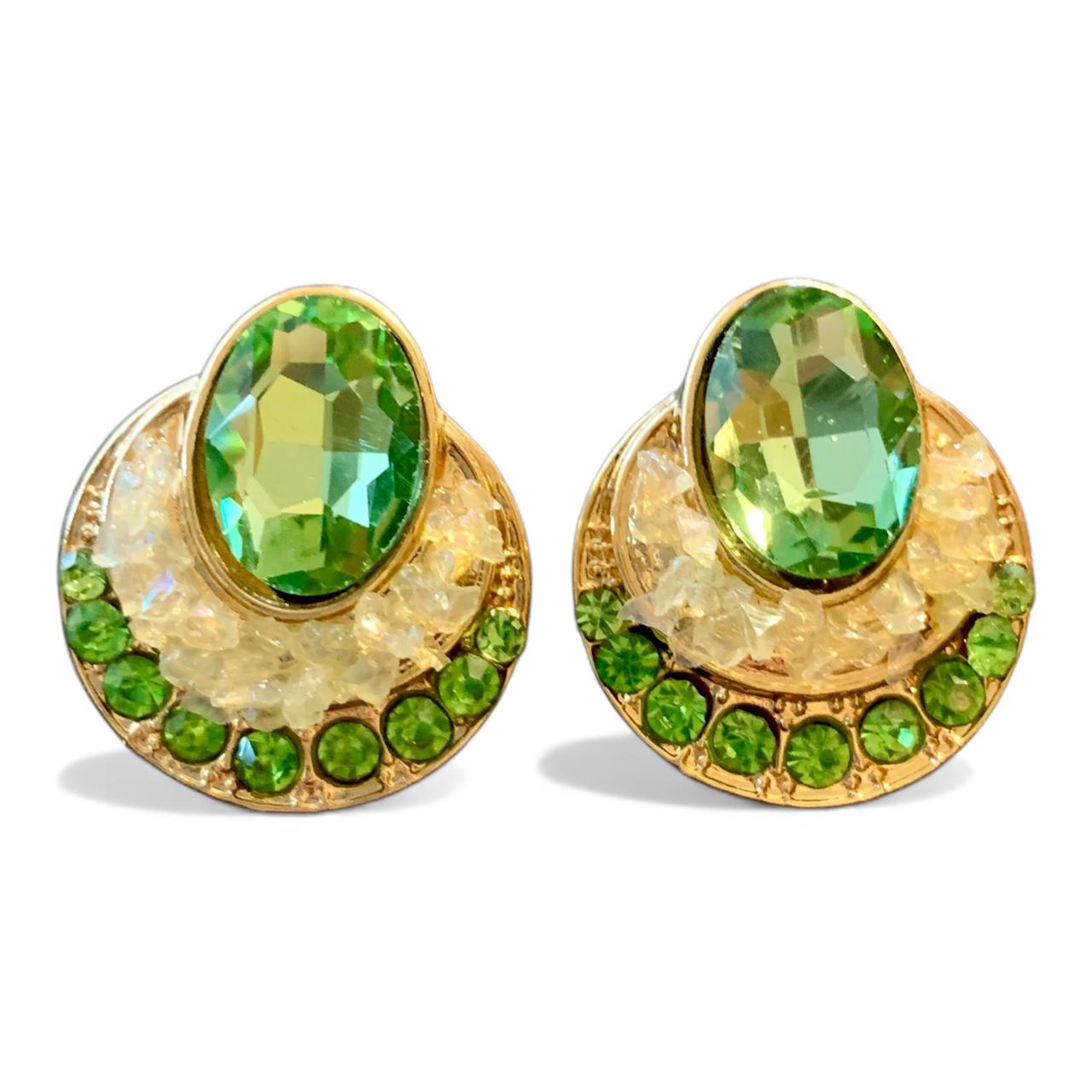 Vintage - Inspired Crystal Stud Earrings - RYZZ