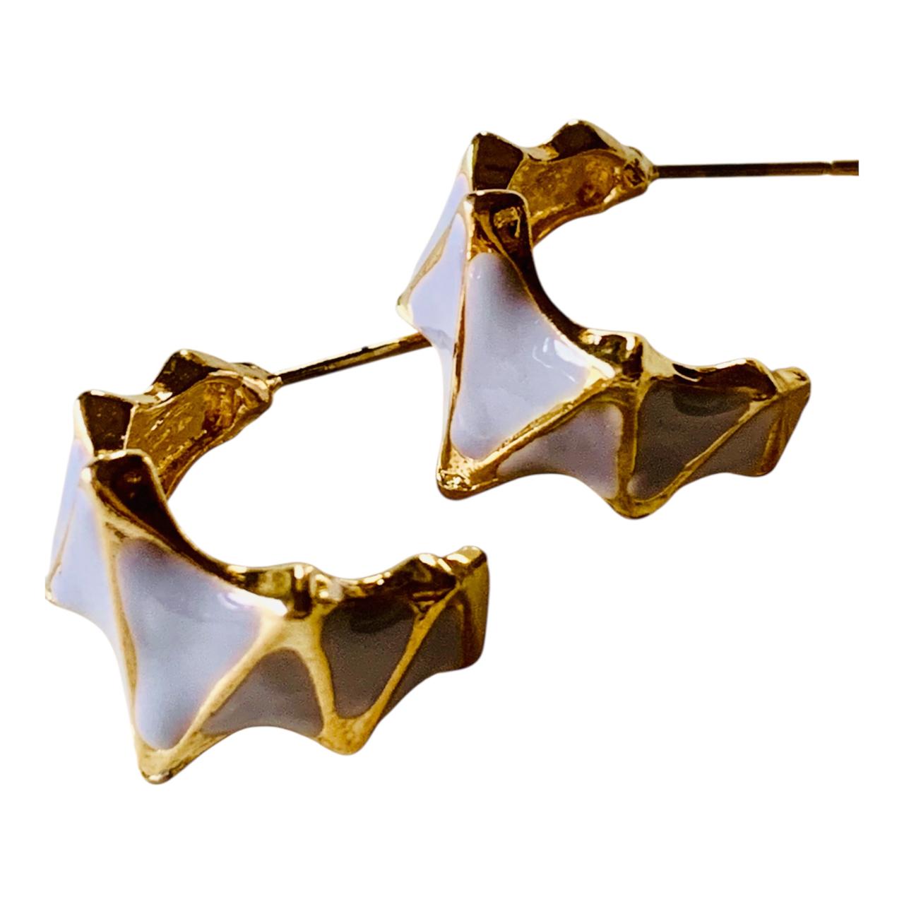 Geometric Design Tiered Drop Earrings - Statement Bloom, Available in Vibrant Colors