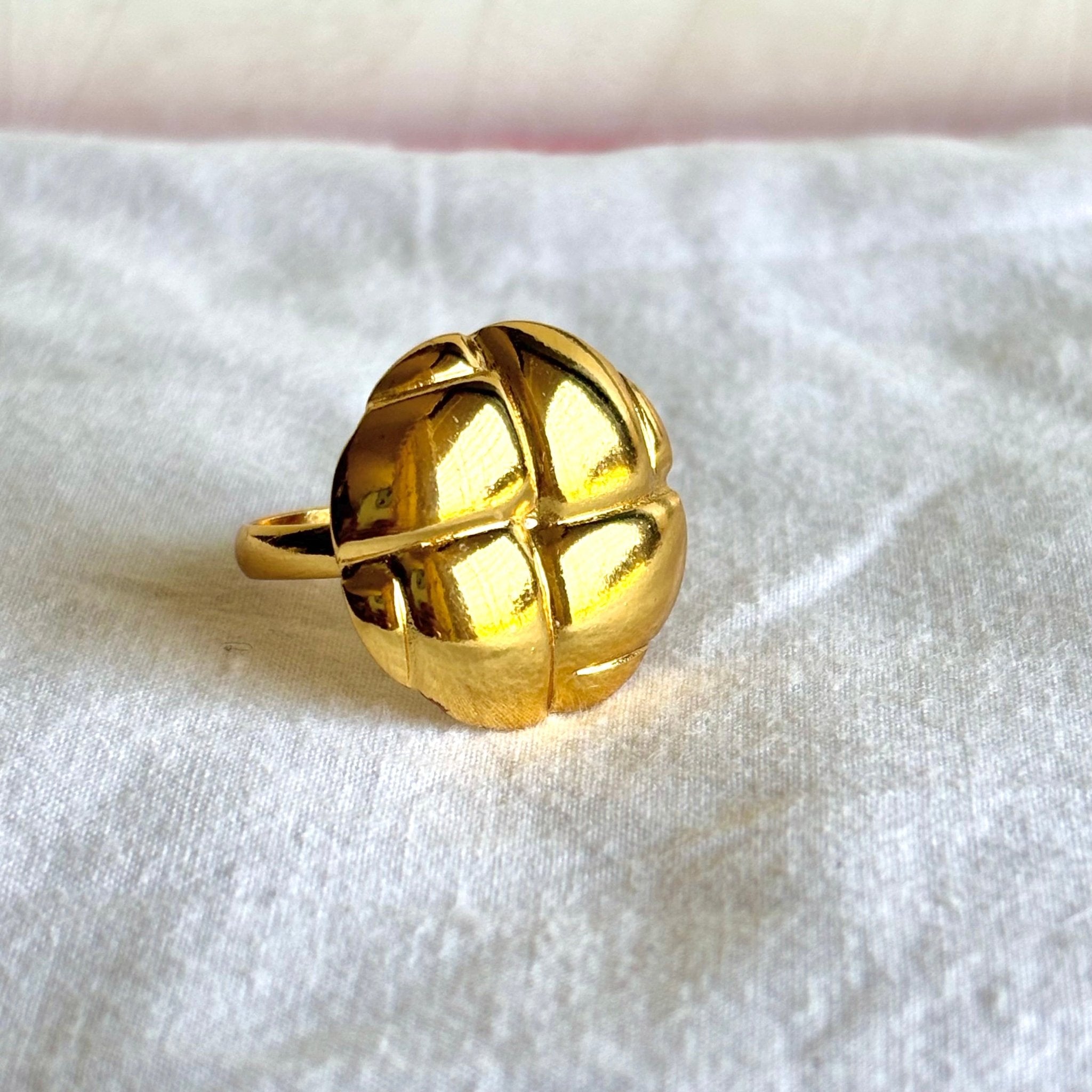 Bold Geometric Design Adjustable Anti Tarnish Ring - RYZZ