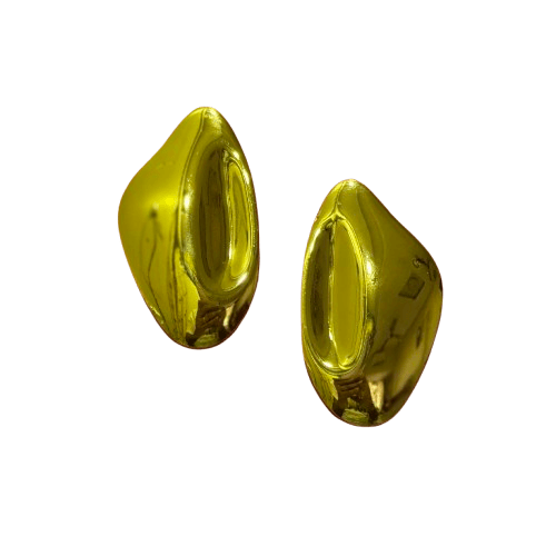 Anti - Tarnish Stainless Steel Abstract Design Big Stud Earrings - RYZZ