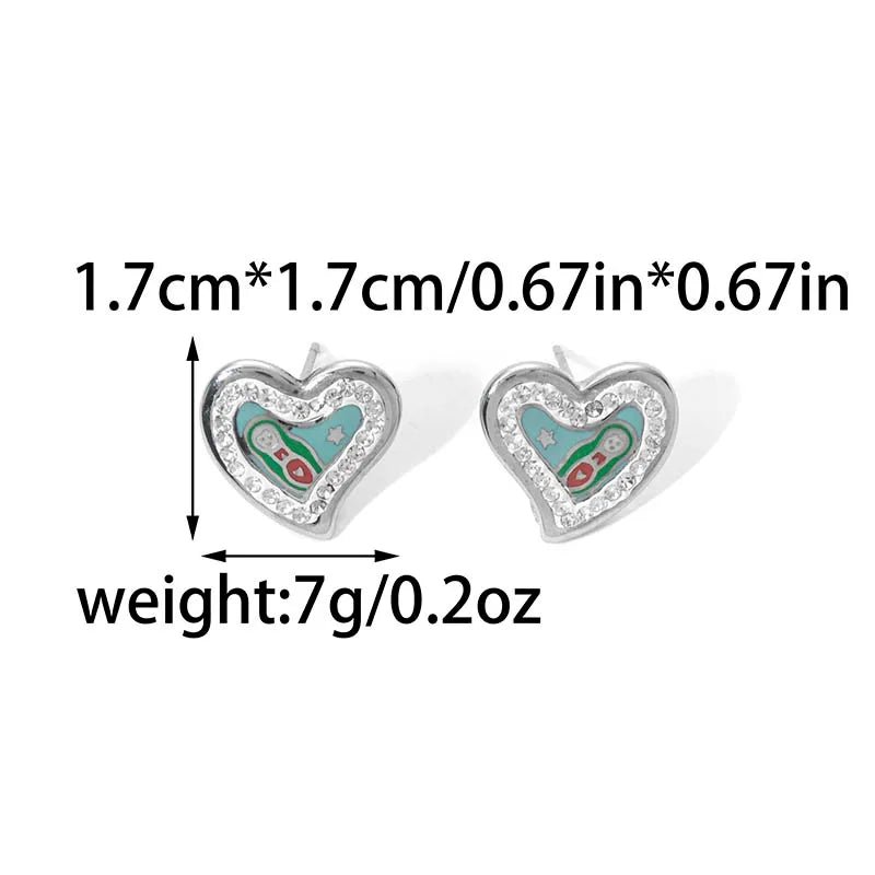 Ion Plating (IP) Real Gold Plated Heart Shape 304 Stainless Steel Elegant Waterproof Non Tarnish Jewelry Set - RYZZ