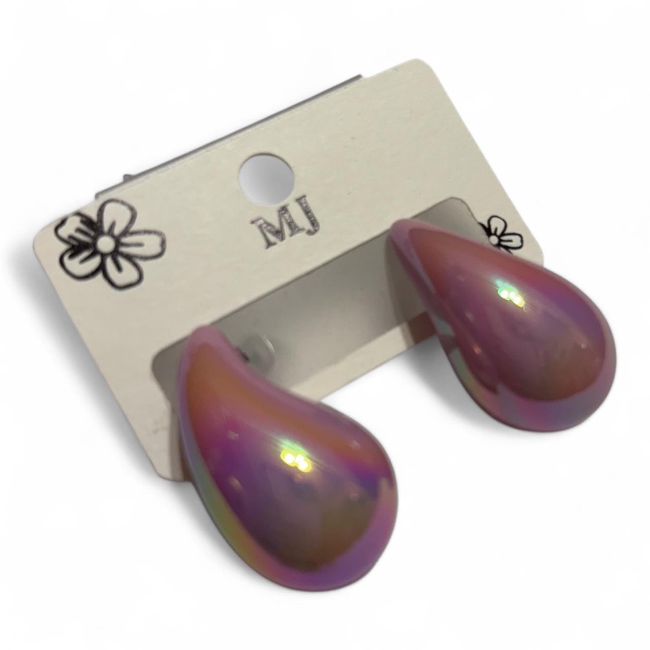 Tear Drop Earrings | Korean Design Studs | Available in several colours - RYZZ