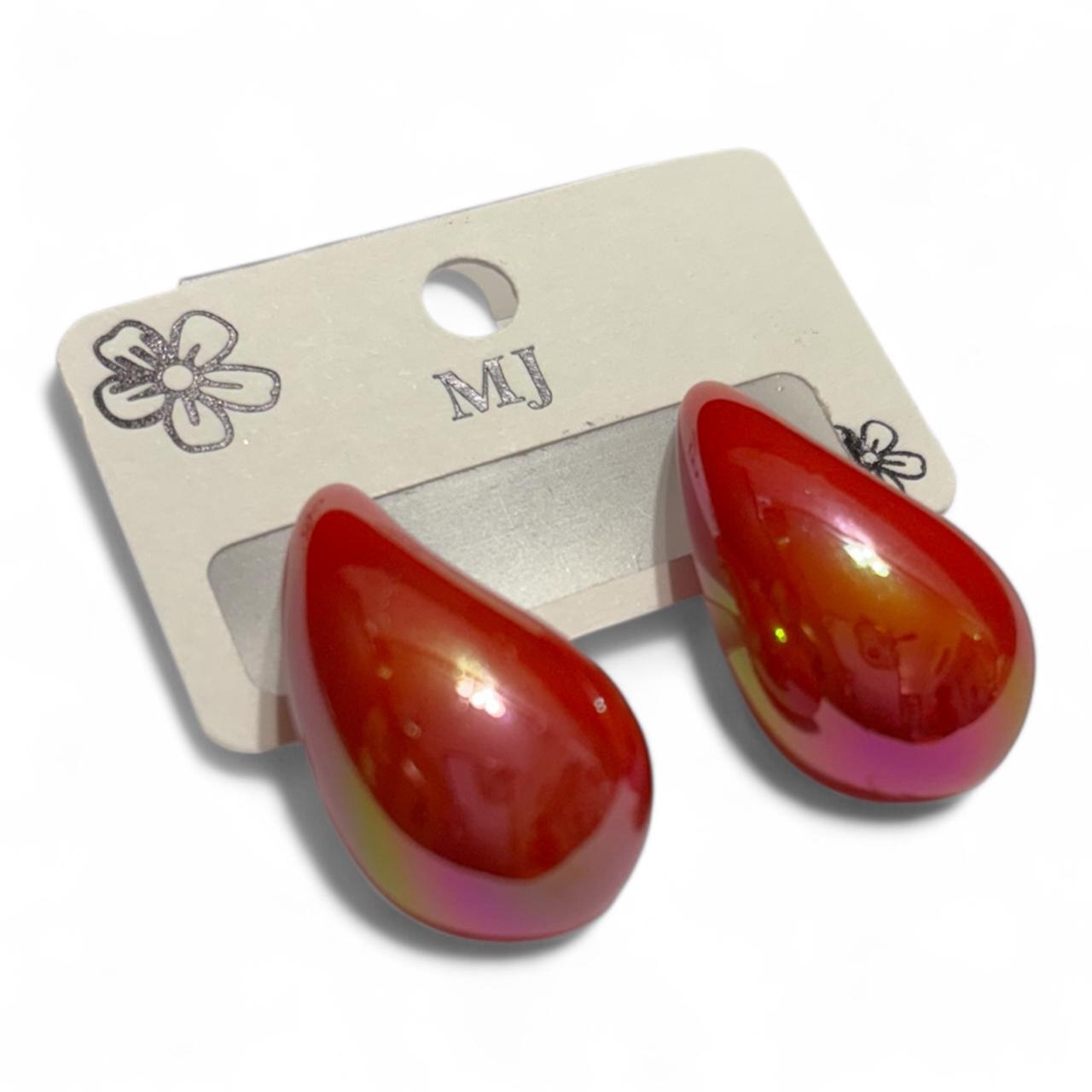Tear Drop Earrings | Korean Design Studs | Available in several colours - RYZZ