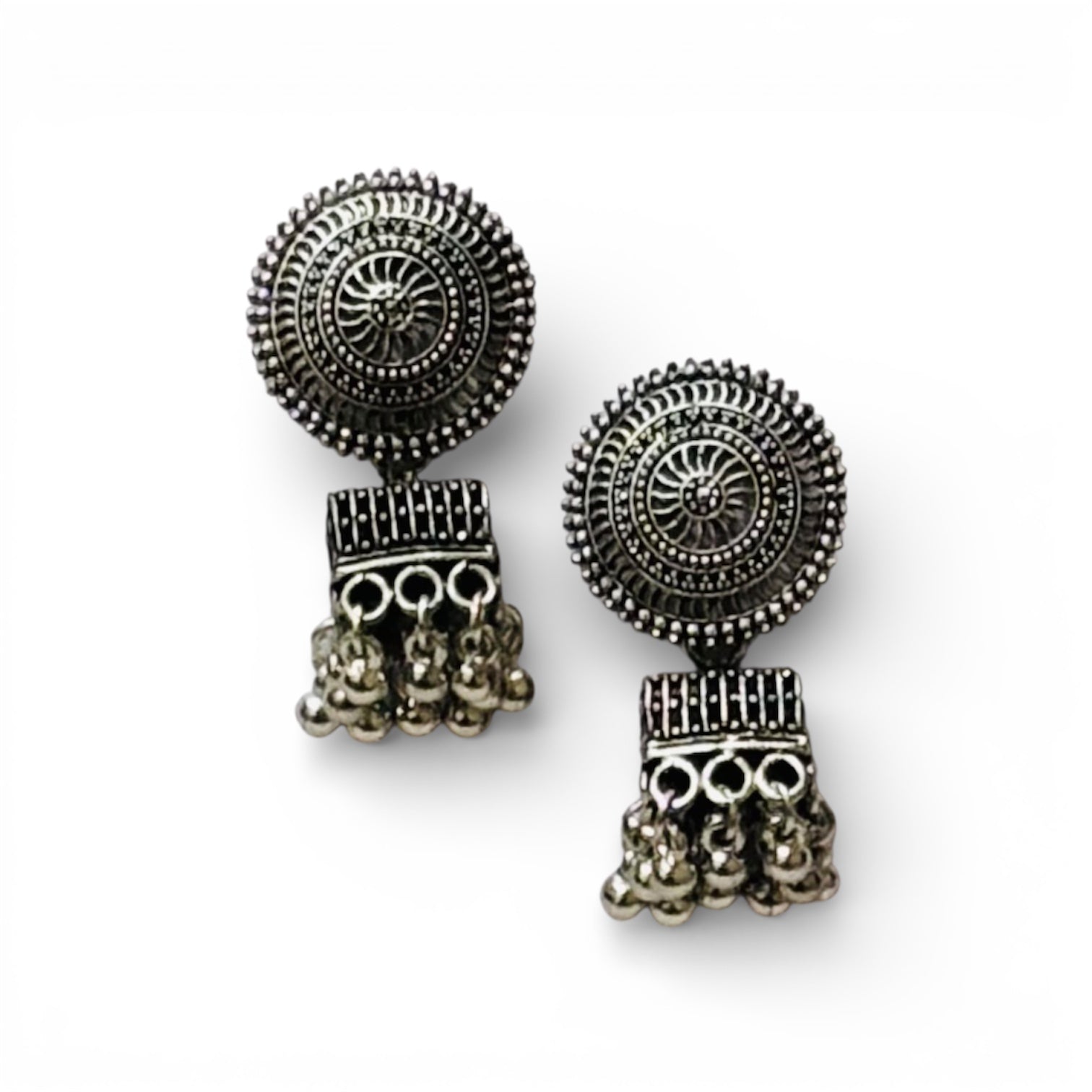 Delicate Filigree Jhumki Earrings at Lowest Price - RYZZ