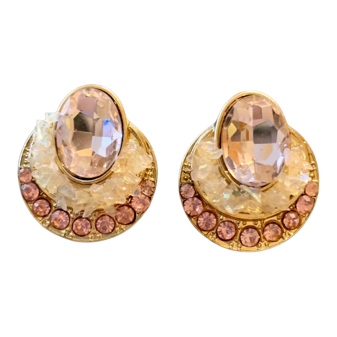 Vintage - Inspired Crystal Stud Earrings - RYZZ