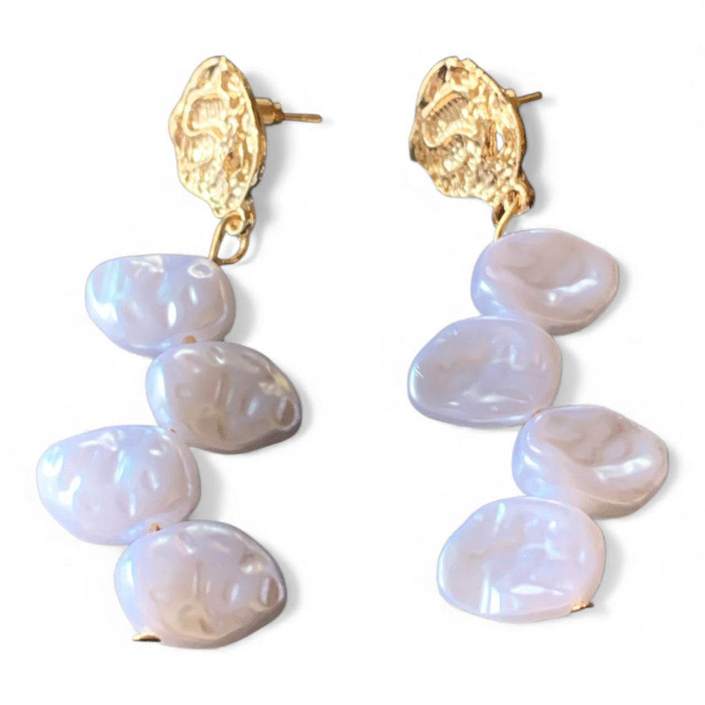 Beautiful Long Golden - Pearl Earrings for the Elegant Look | Korean Design Earrings - RYZZ