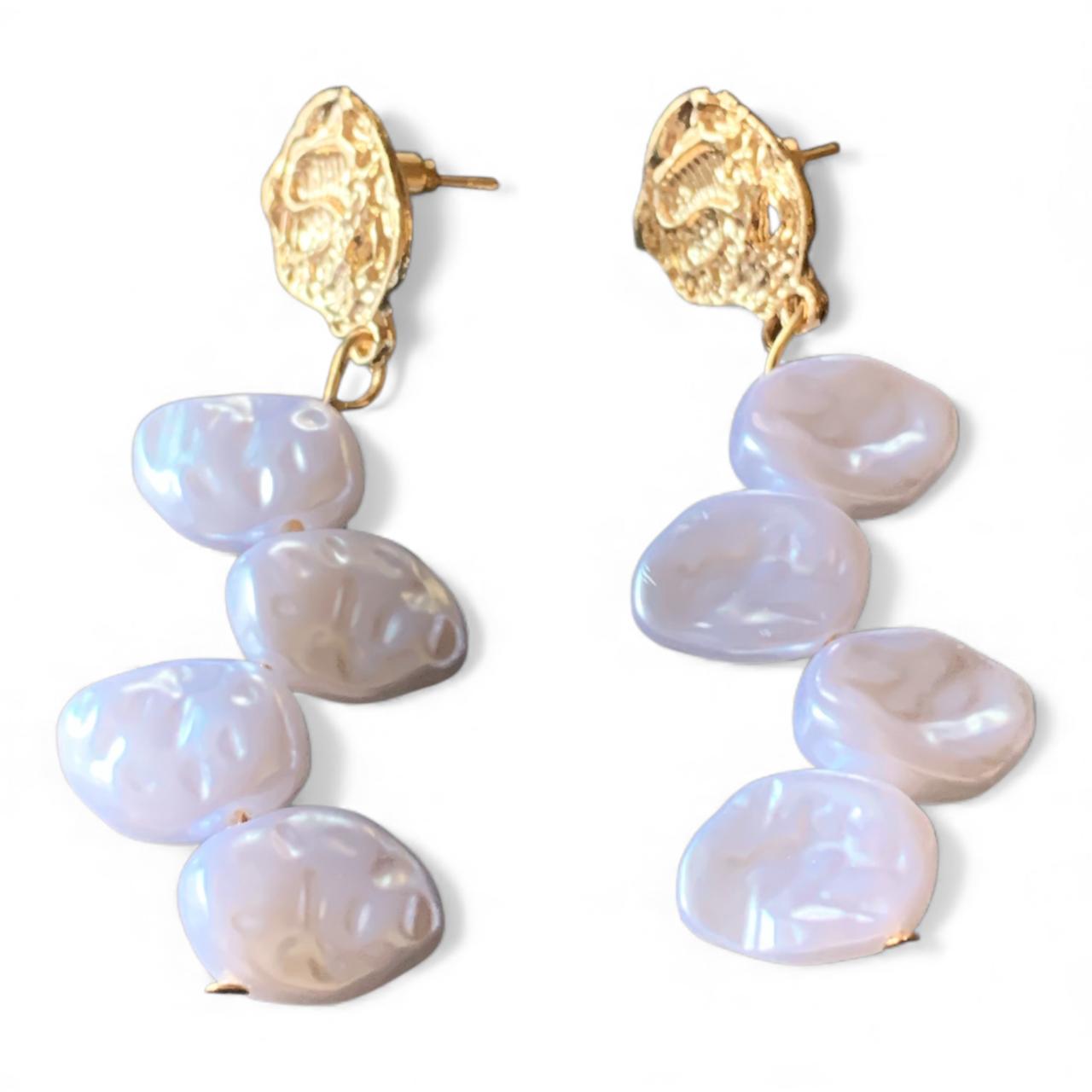 Beautiful Long Golden - Pearl Earrings for the Elegant Look | Korean Design Earrings - RYZZ