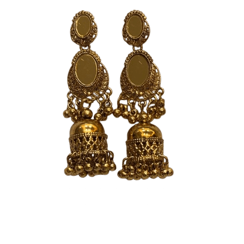 Navratri Mirror Jhumka Earrings - RYZZ
