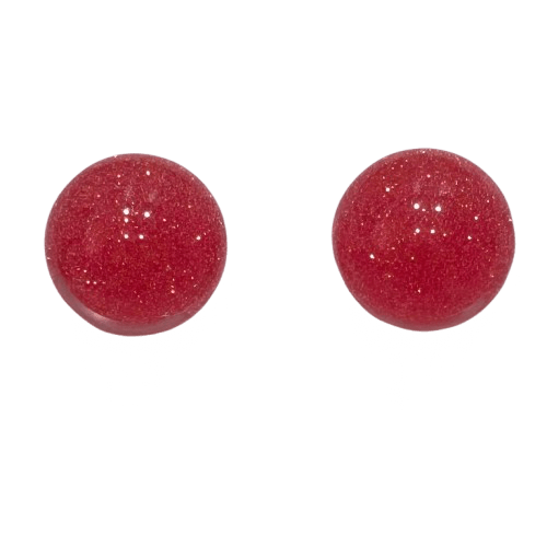 Acrylic Shimmer Ball Stud Earrings in Colours - RYZZ