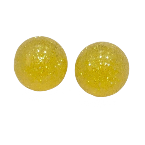 Acrylic Shimmer Ball Stud Earrings in Colours - RYZZ