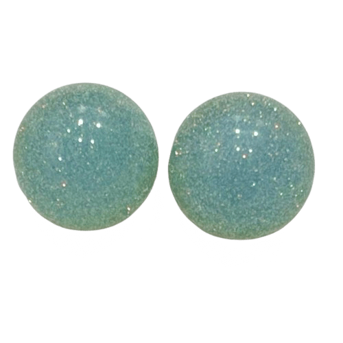 Acrylic Shimmer Ball Stud Earrings in Colours - RYZZ