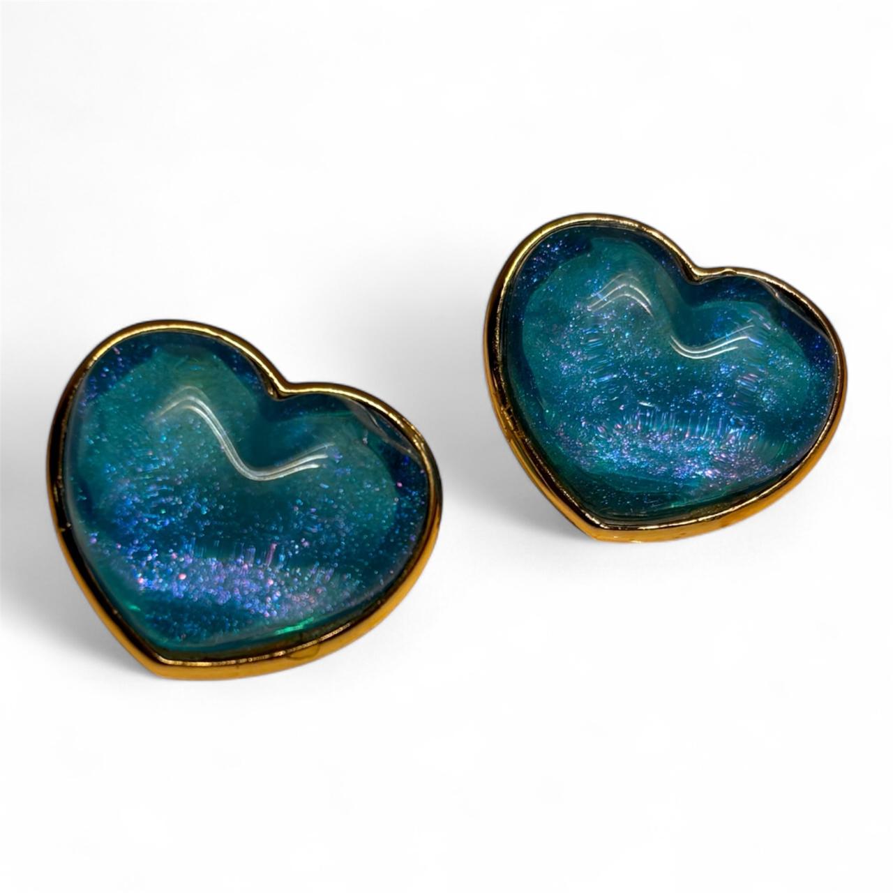 Heart Shaped Korean Design Stud Earrings in various colors with free shipping - RYZZ