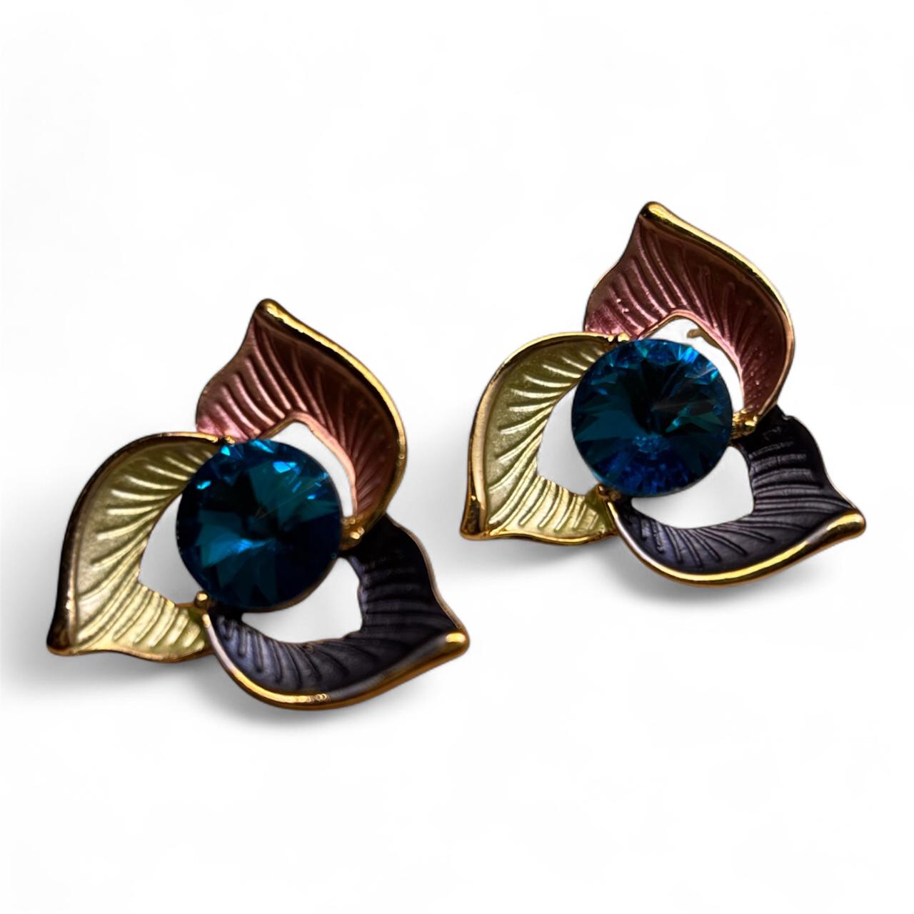 Geometrical Korean Design Earrings Studs available in various colours - RYZZ