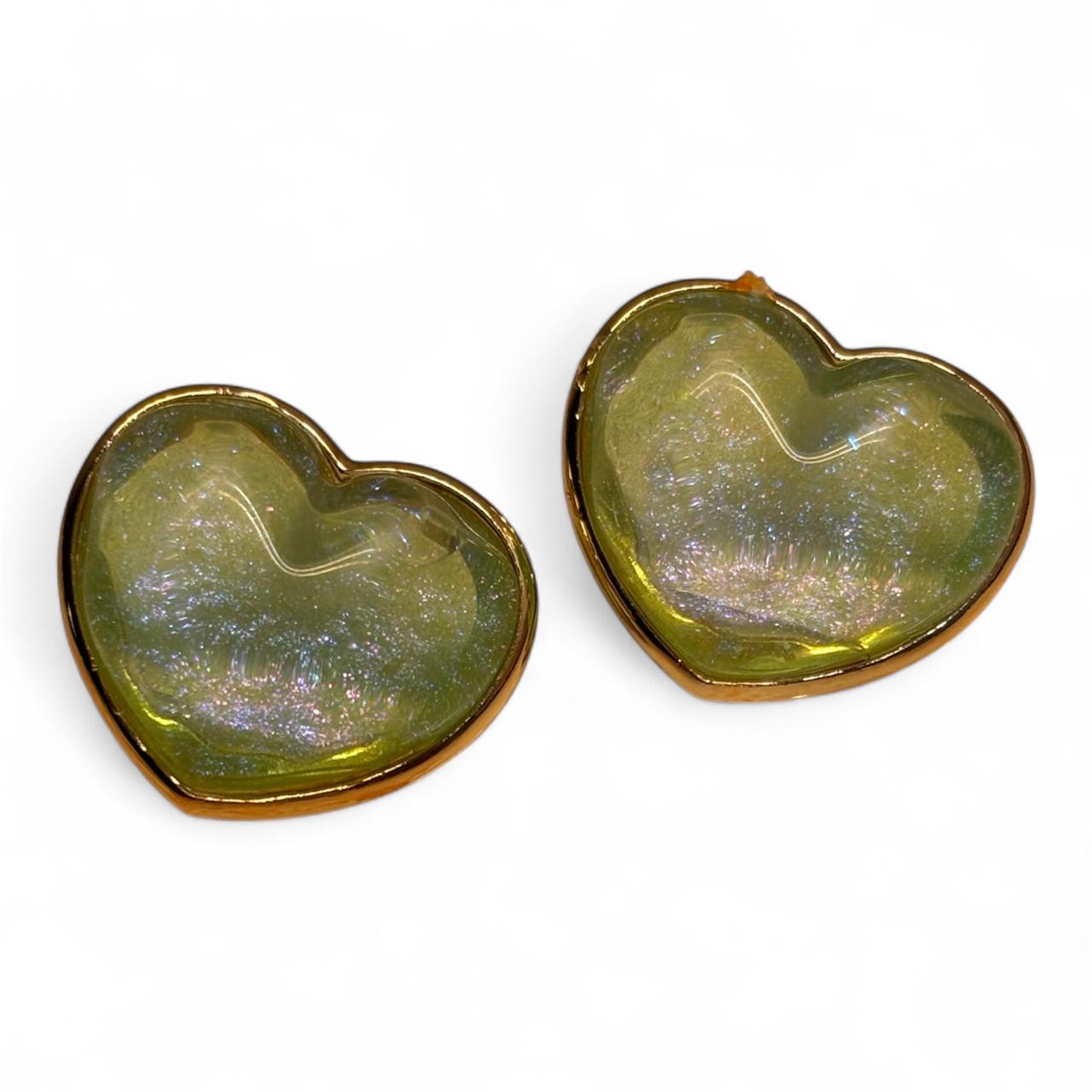 Heart Shaped Korean Design Stud Earrings in various colors with free shipping - RYZZ