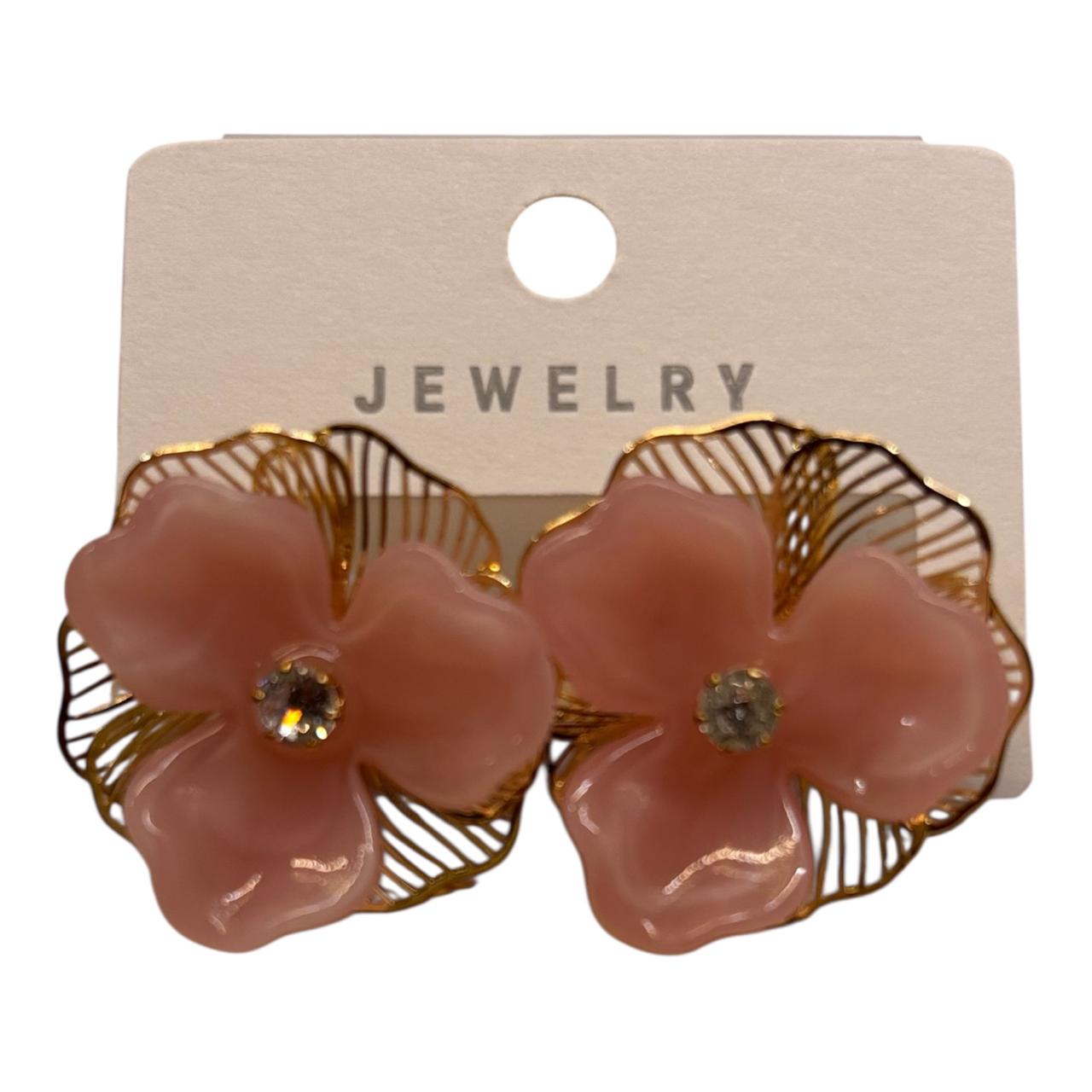 Translucent floral design Korean metal Earrings which gives you a stunning look - RYZZ